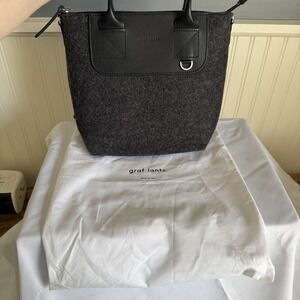 Graf Lantz Bedford Felt Convertible Crossbody Tote Bag Purse Gray Merino Wool